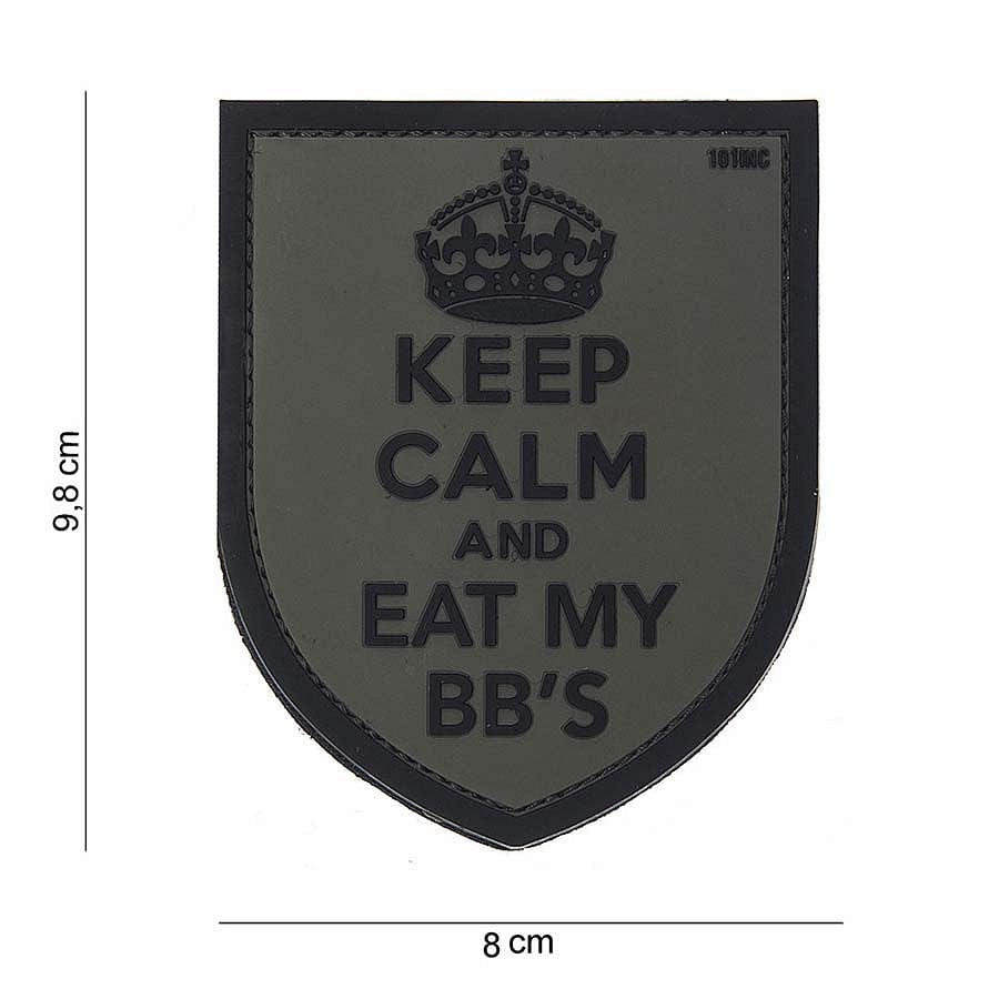 101 Inc Patch Grigio Patch Pvc 3D Keep Calm