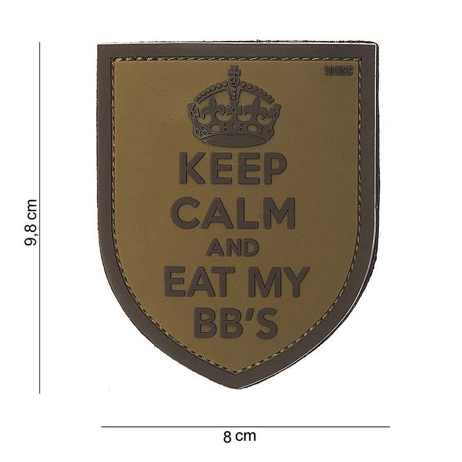 101 Inc Patch Marrone Patch Pvc 3D Keep Calm