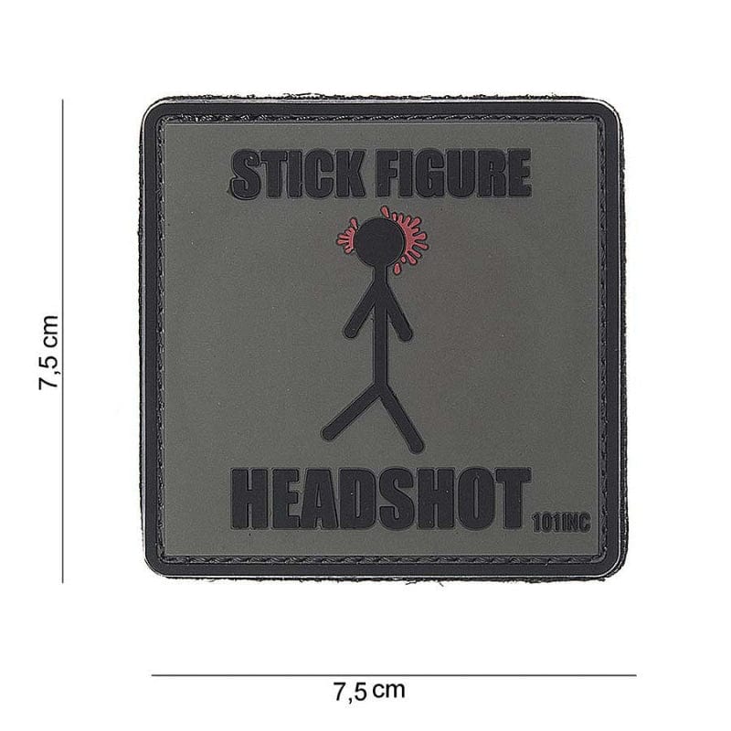 101 Inc Patch Patch Pvc 3D Stick figure Headshot