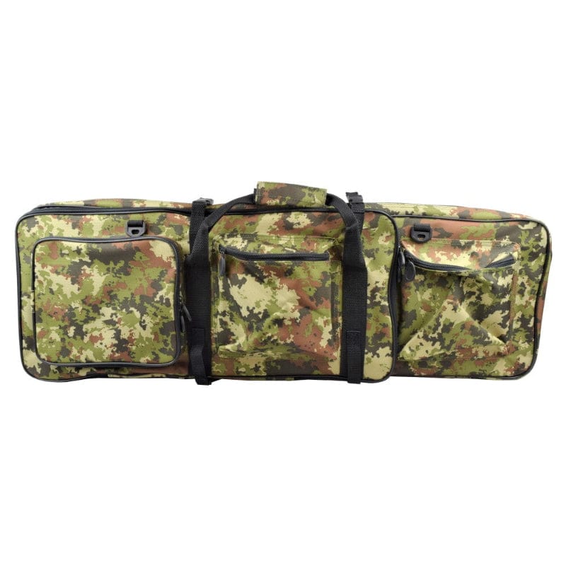 ROYAL Borsa Porta Fucile Custodia Porta Fucile 88cm + Arma Secondaria dotata di Tasche Aggiuntive - Vegetato Italiano