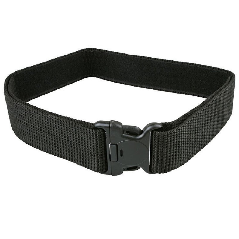 Cinturone Softair In Cordura Nero KR027B | Cintura Tattica Con Sgancio Rapido E Passanti In Metallo | Regolabile Fino A 120 Cm