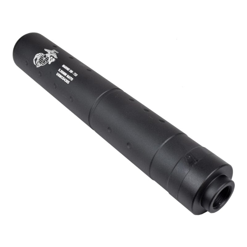 CYMA Silenziatore Silenziatore in Alluminio per Fucili Softair logo Marine da 196mm x 30mm
