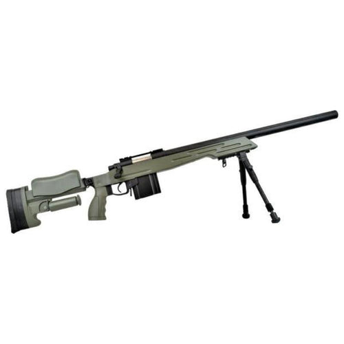 WELL Fucile Sniper Bolt Action con Bipiede Verde (MB4413V) WELL