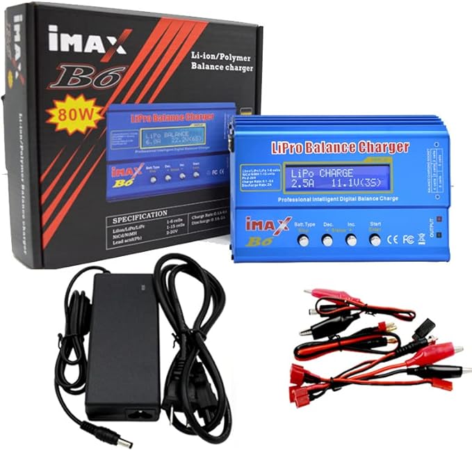 IMAX Caricabatterie Caricabatterie Lipo professionale Imax B6AC con Alimentatore