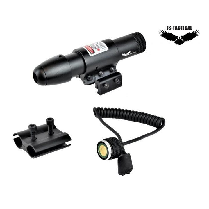 JS-TACTICAL Torcia e laser Laser Rosso con Remoto e Slitta Weaver/Canna - Js-Tactical
