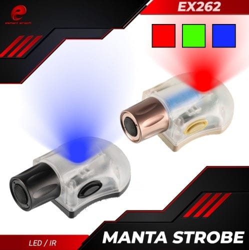 ELEMENT Torcia e laser Manta Strobe per Elmetto, Luce Led con Velcro - Element