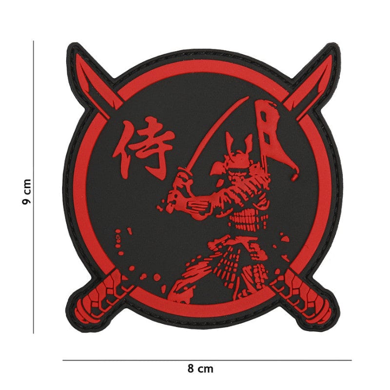 Patch in Pvc Guerriero Samurai Rosso