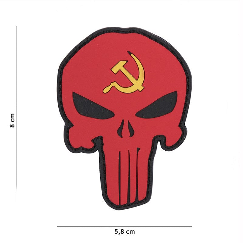 101 Inc Patch Patch Teschio 3D PVC Punisher Russia Falce e Martello