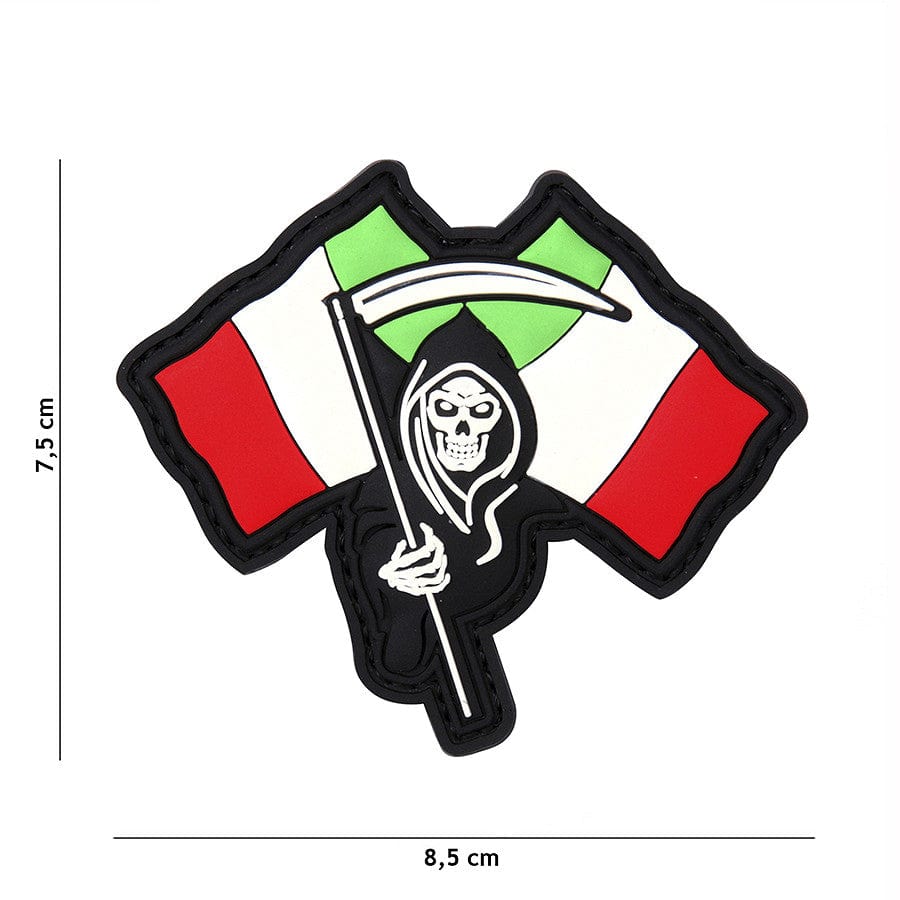 101 Inc Patch Bianco Patch 3D PVC Bandiera Italia The Reeper, il Mietitore