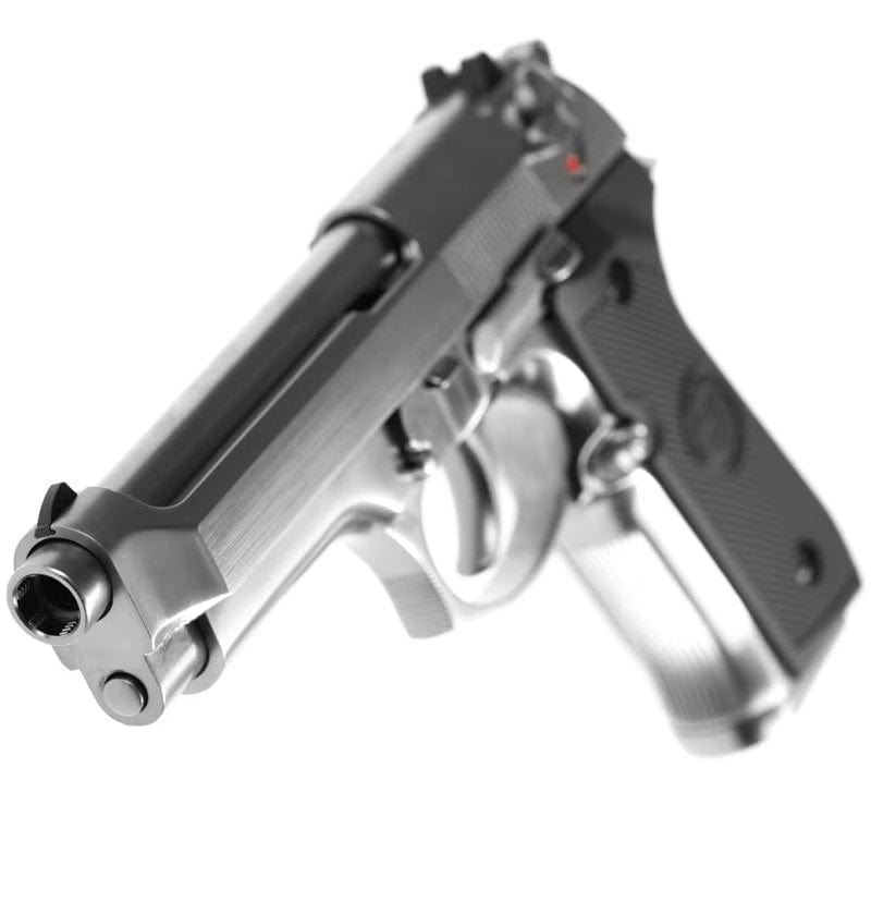 WE Airsoft Pistola a Gas M9 Silver Full Metal Gas Blowback V2 - WE