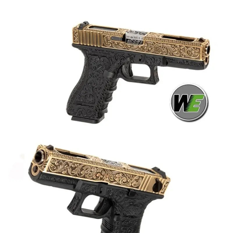 pistola softair glock g18 etched we scarrellante