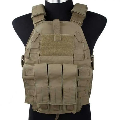 tattico 94k pouch plate carrier tan tmc